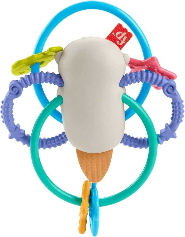 Fisher-price kramtukas su barškučiu, daugiaspalvis, audinys