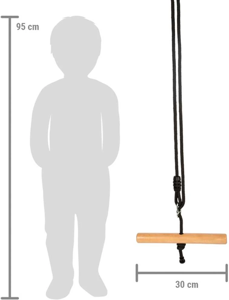 Drewniana huśtawka vaikams Twist Juodas Line Small Foot