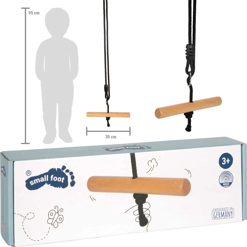 Drewniana huśtawka vaikams Twist Juodas Line Small Foot