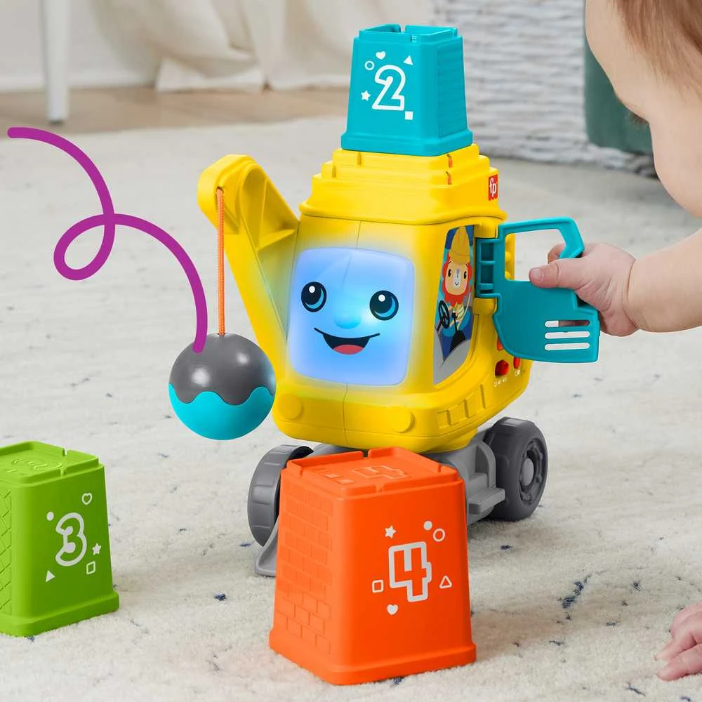 Fisher Price Mattel FP Happy Crane Stack ir Count HWY64 /2