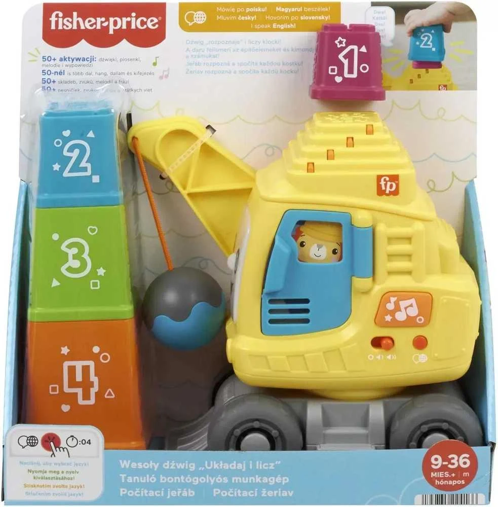 Fisher Price Mattel FP Happy Crane Stack ir Count HWY64 /2