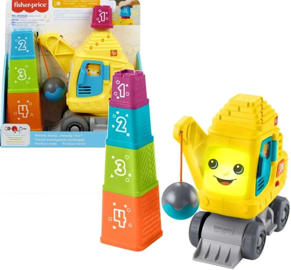 Fisher Price Mattel FP Happy Crane Stack ir Count HWY64 /2