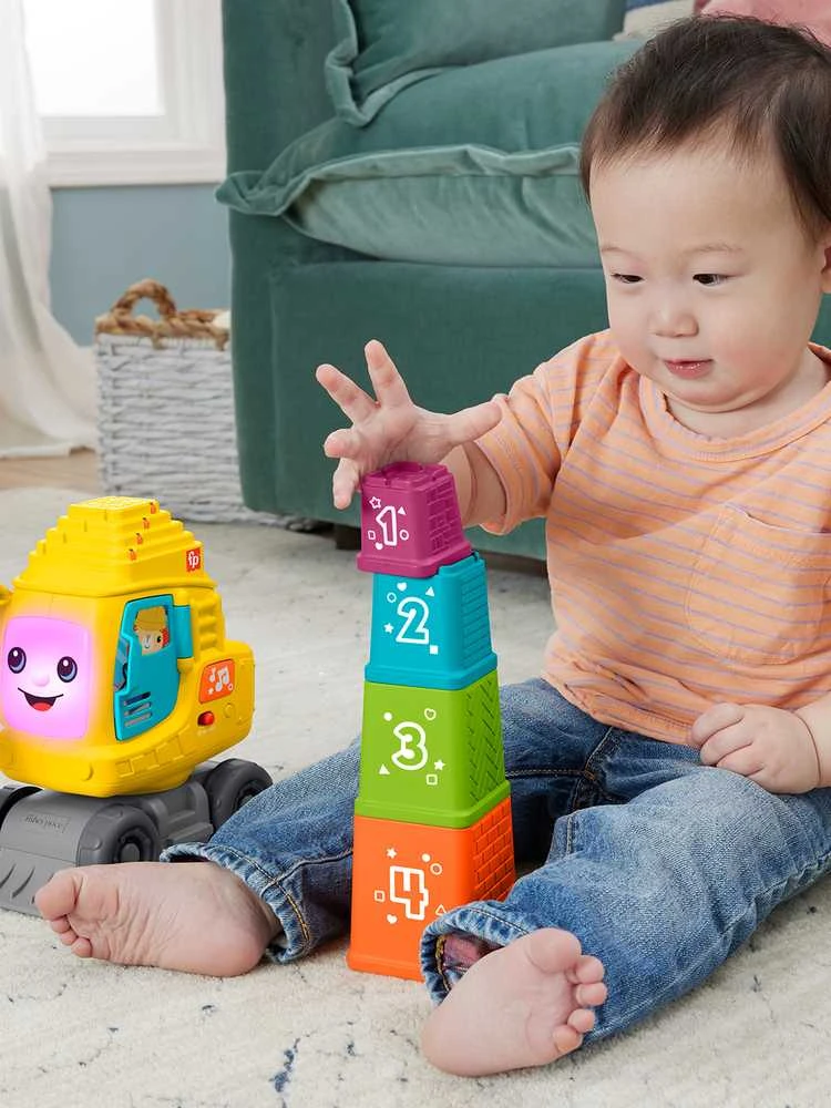 Fisher Price Mattel FP Happy Crane Stack ir Count HWY64 /2