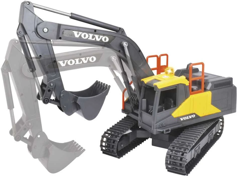 „Dickie Construction Volvo RC“ kasybos ekskavatorius nuotoliniu būdu kontroliuojamas 60 cm