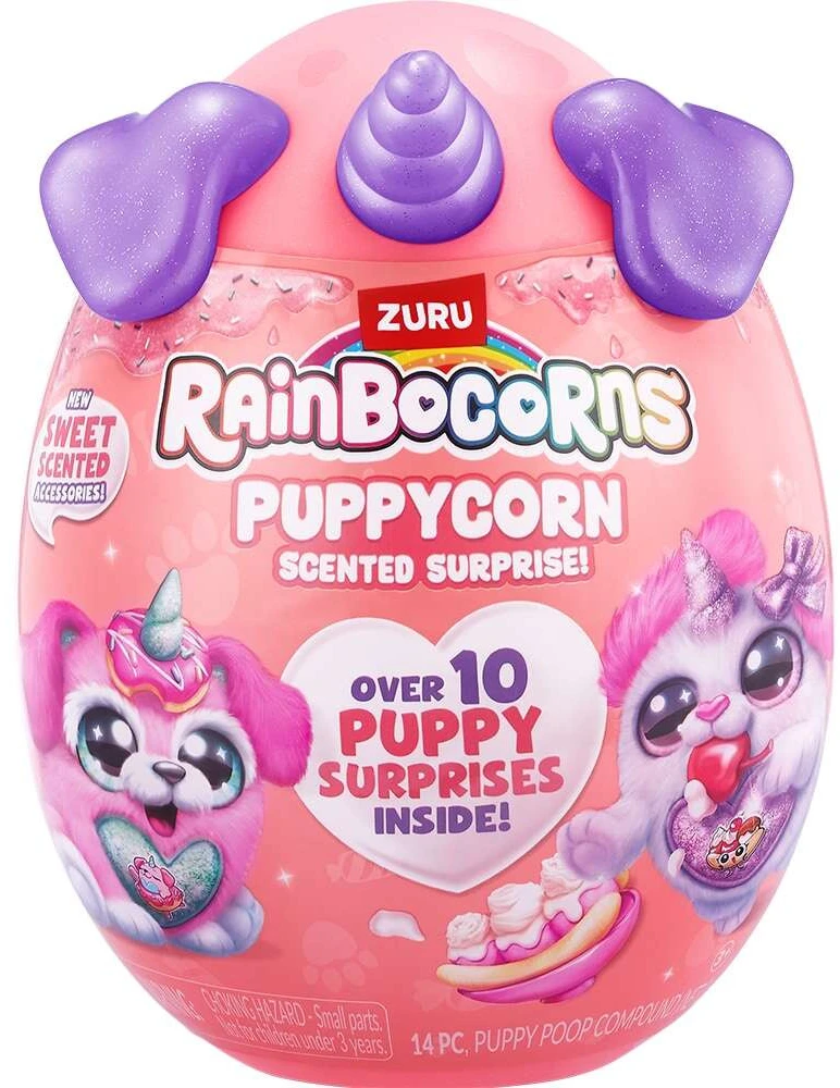 Zuru RAINBOCORNS pliušinis žaislas su aksesuarais Puppycorn Surprise, 9298