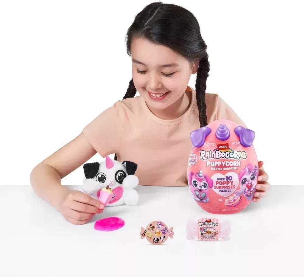 Zuru RAINBOCORNS pliušinis žaislas su aksesuarais Puppycorn Surprise, 9298