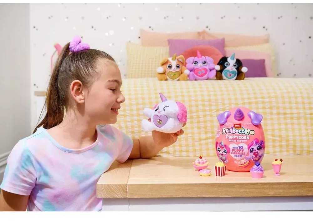 Zuru RAINBOCORNS pliušinis žaislas su aksesuarais Puppycorn Surprise, 9298