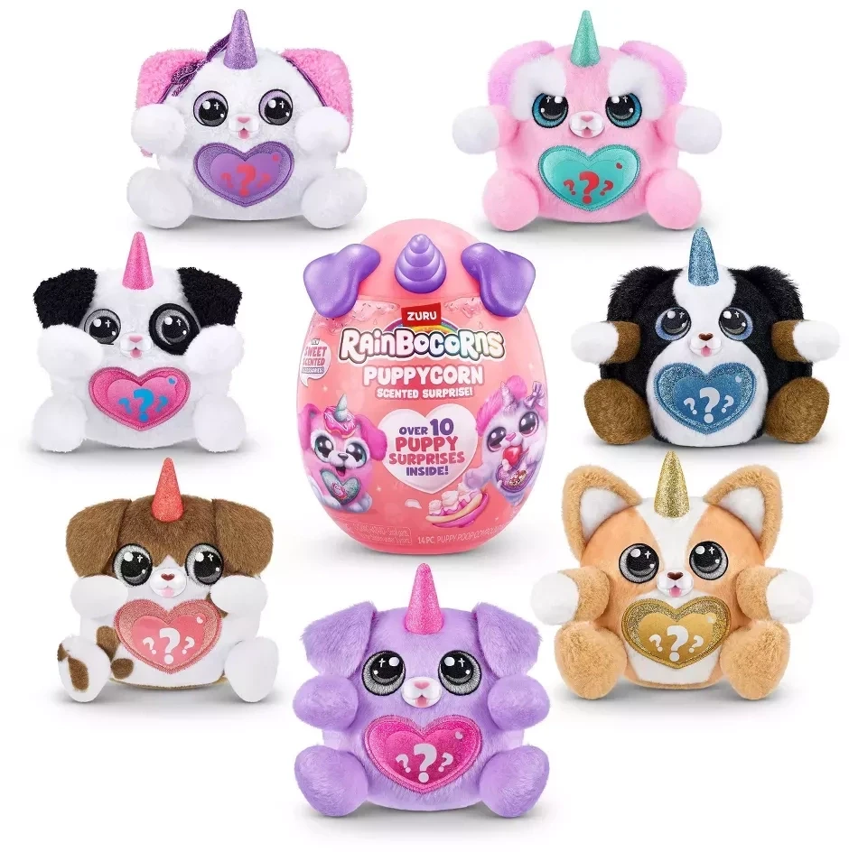 Zuru RAINBOCORNS pliušinis žaislas su aksesuarais Puppycorn Surprise, 9298