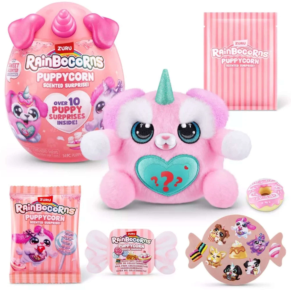 Zuru RAINBOCORNS pliušinis žaislas su aksesuarais Puppycorn Surprise, 9298