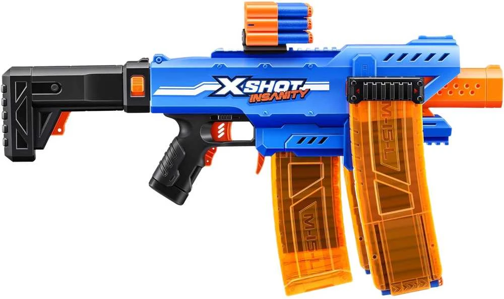 Zuru X Shot Insanity automatinis paleidėjas ir 72 strėlytės