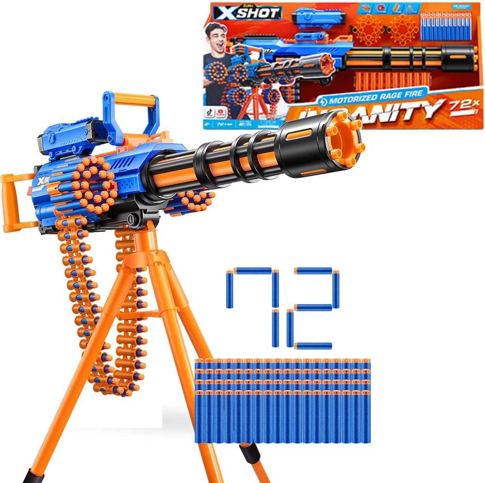 X-SHOT žaislinis šautuvas Motorized Rage Fire Insanity, 1 serija, 36605