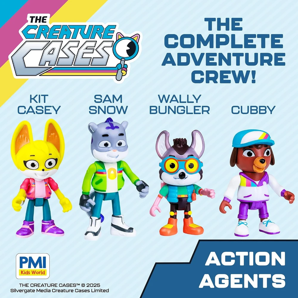 Pmi Kids World CREATURE CASES S1 VEIKSMO AGENTAI 7,5 CM - 4 vnt. pakuotė