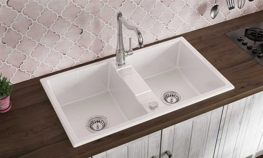 Deante granitinė virtuvinė plautuvė Deante Eridan, ZQE_S203, Metallic pilkas