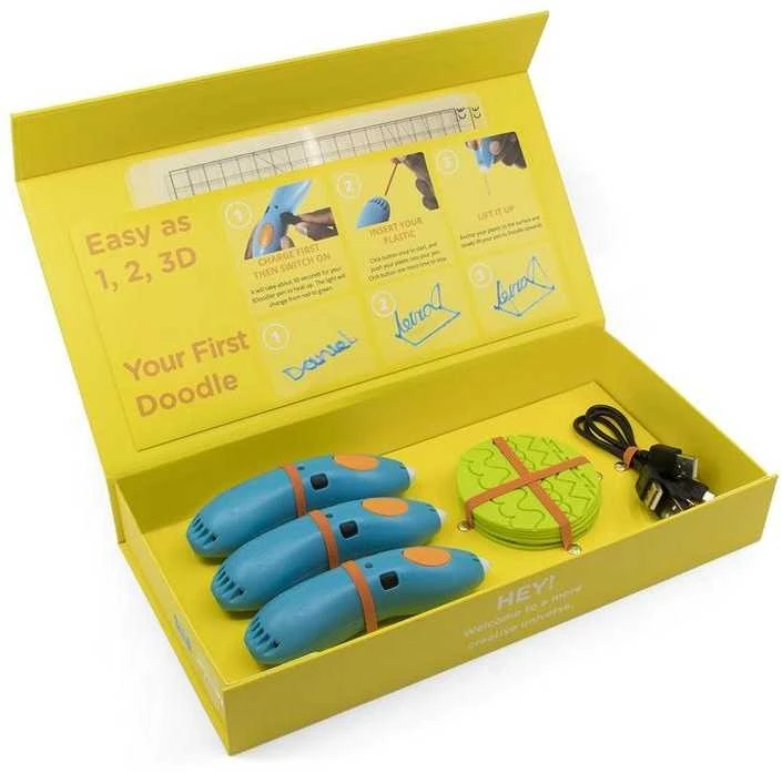 3Doodler Start Learning paketai | 12 rašiklių 3D spausdinimui su priedais