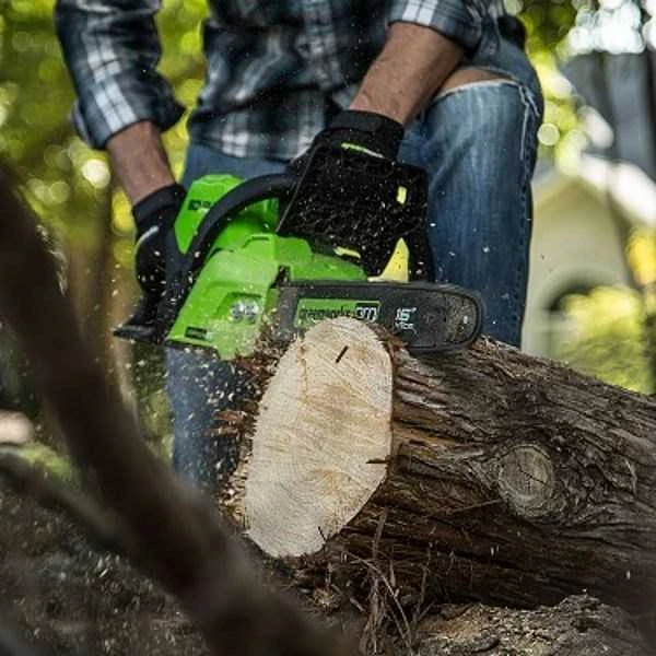 Grandininis pjūklas Greenworks GD60CS40; 60 V; 40 cm juosta (be akumuliatoriaus ir pakrovėjo)