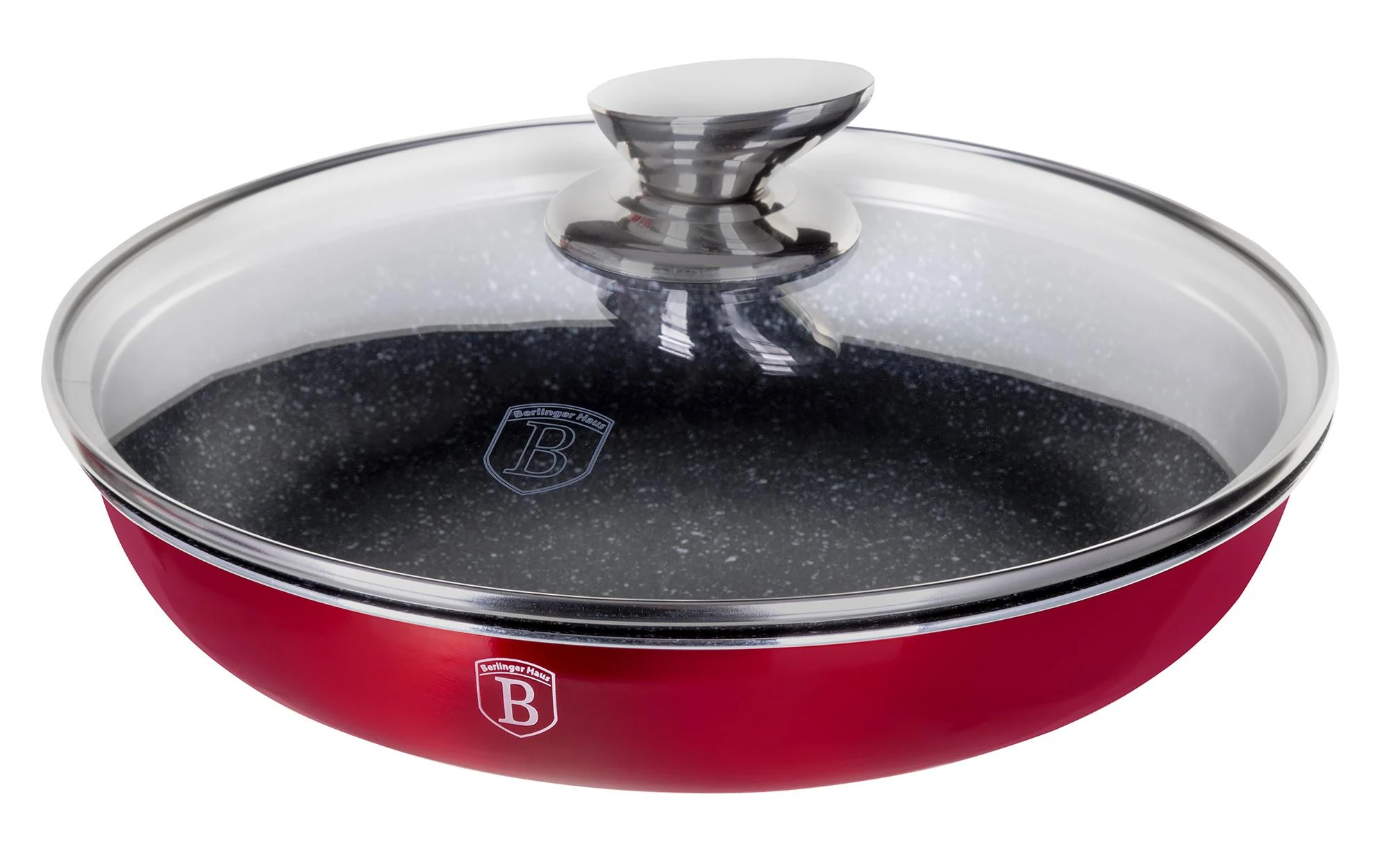 9 DALIES PUODŲ RINKINYS. CLICK & COOK BERLINGER HAUS METALLIC LINE BURGUNDY BH-6145