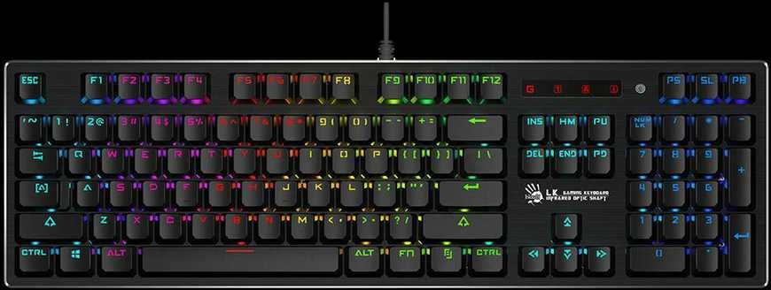 Mechaninė klaviatūra A4Tech Bloody B802R RGB (LK Blue Switch)
