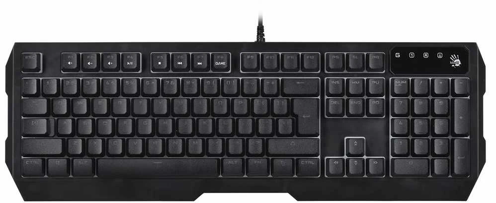 Klaviatūra žaidimams A4Tech B140N su laidu membraninė su pašvietimu juoda
