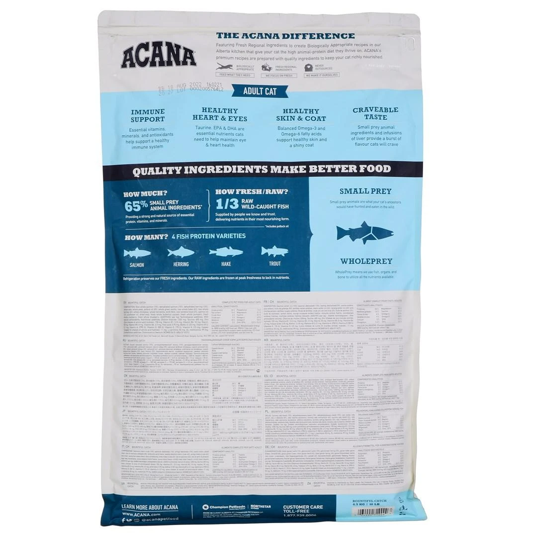 ACANA Bountiful Catch Cat sausas maistas katėms 4,5kg