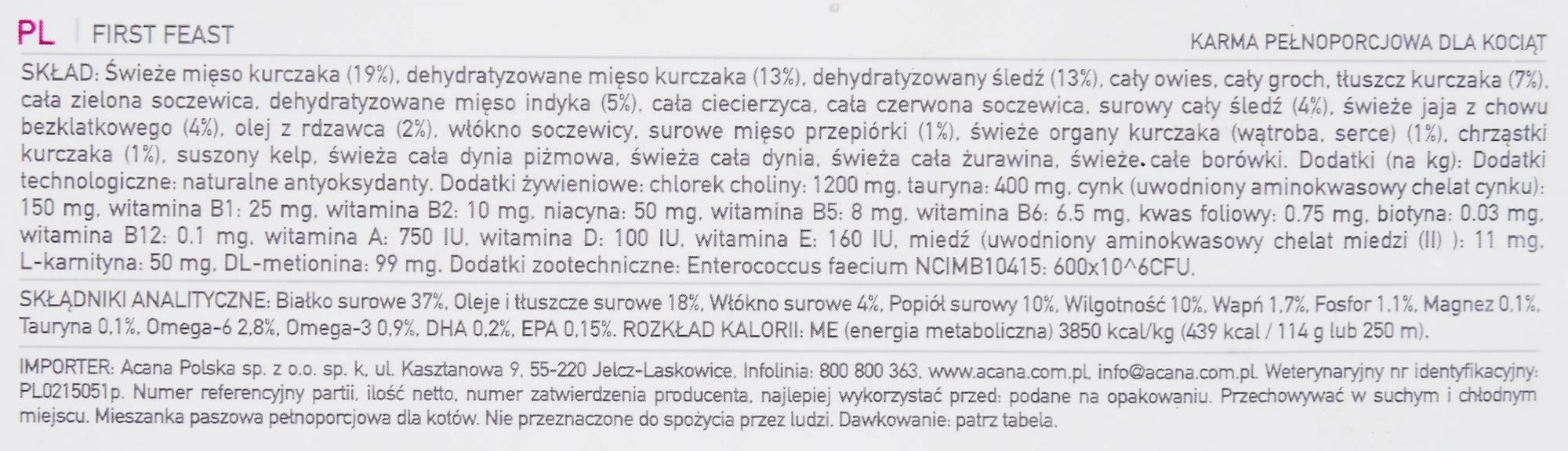 ACANA First Feast Cat sausas maistas katėms (Kitten) 1,8kg