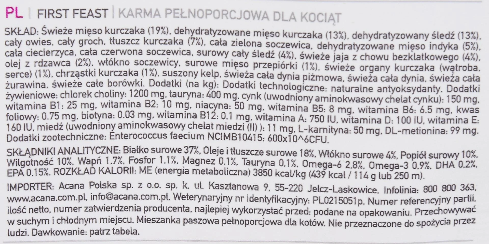 Acana First Feast Cat sausas maistas kačiukams, 340g
