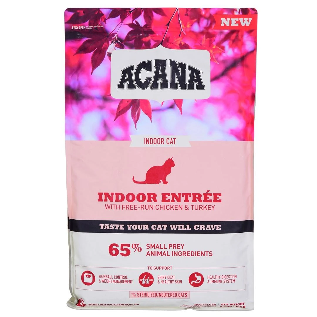 ACANA Indoor Entree Cat sausas maistas katėms 4,5kg