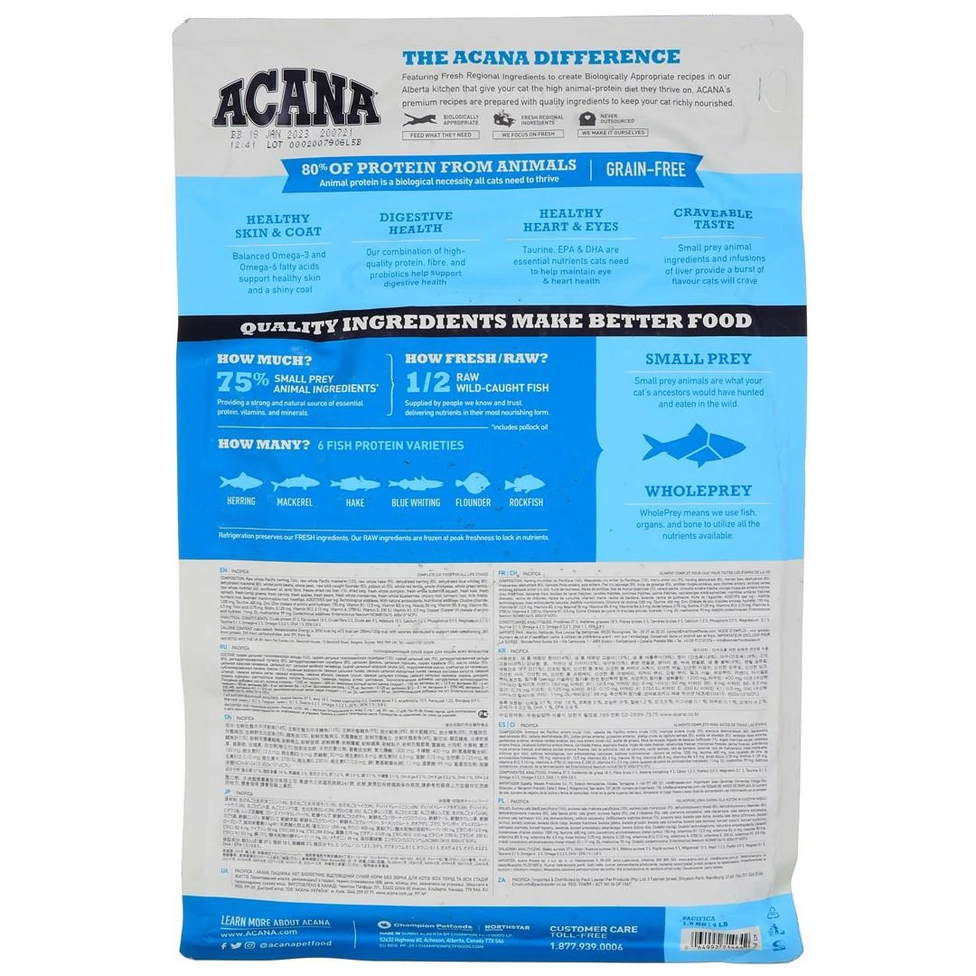 Acana Pacifica Cat sausas kačių maistas 1.8kg