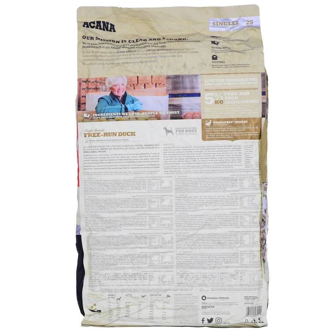 Acana Free-Run antiena sausas maistas su antiena šunims 11,4kg