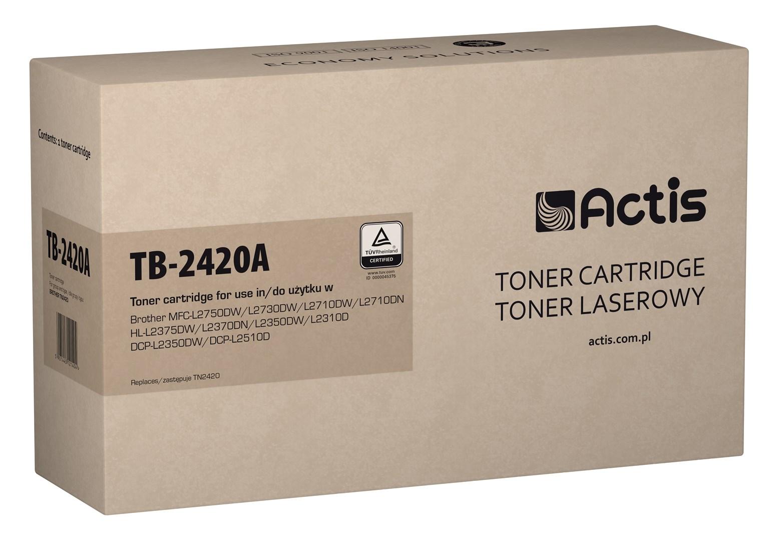 Actis Tonerio Kasetė - Brother TN-2420A 3000 Puslapių Juoda