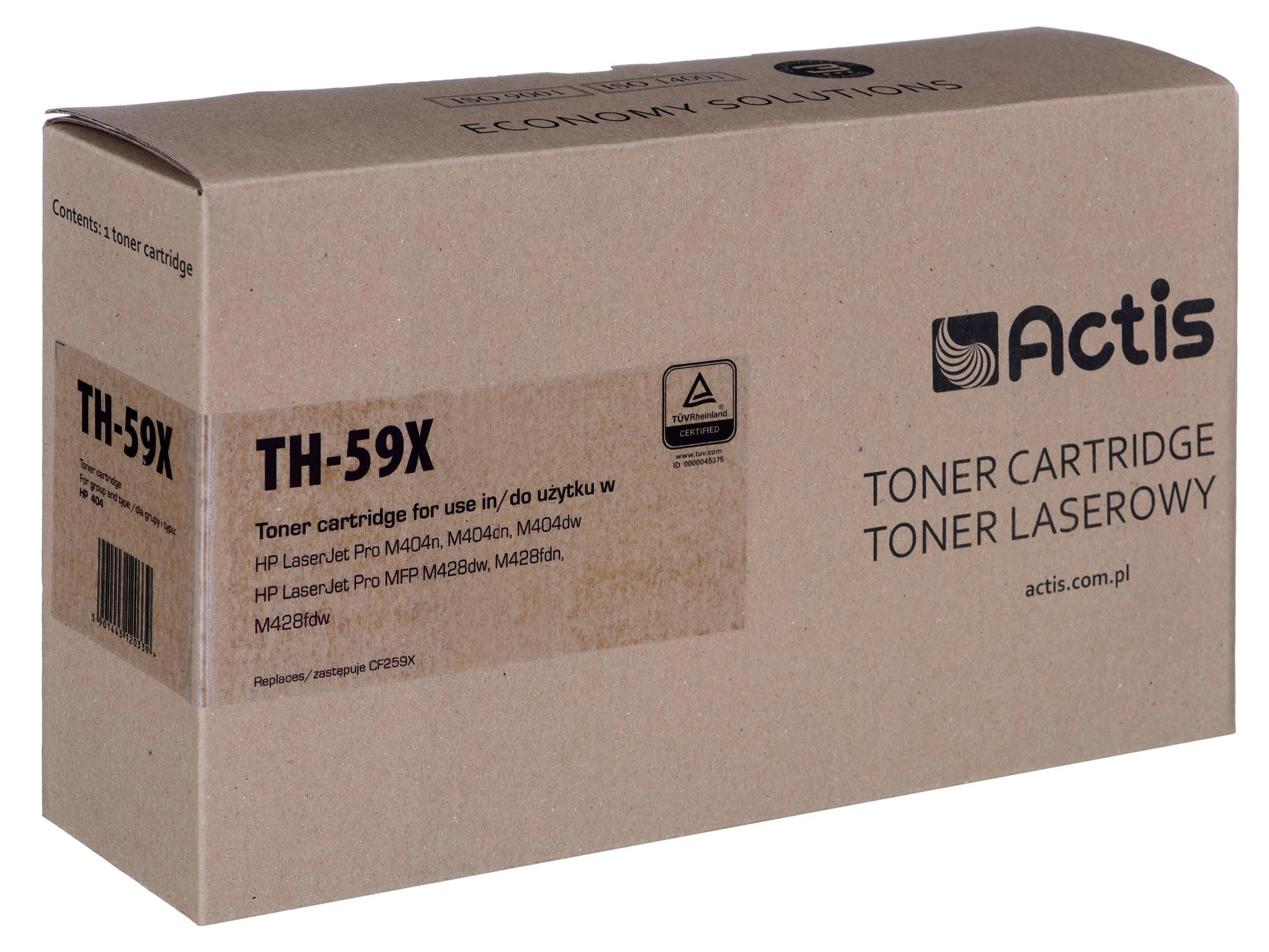 Actis TH-59X toneris (pakeičia HP CF259X; Supreme; 10 000 puslapių; juodas) su tonerio lygio stebėjimo lustu. Rekomenduojame išjungti spausdintuvo programinės įrangos atnaujinimus.