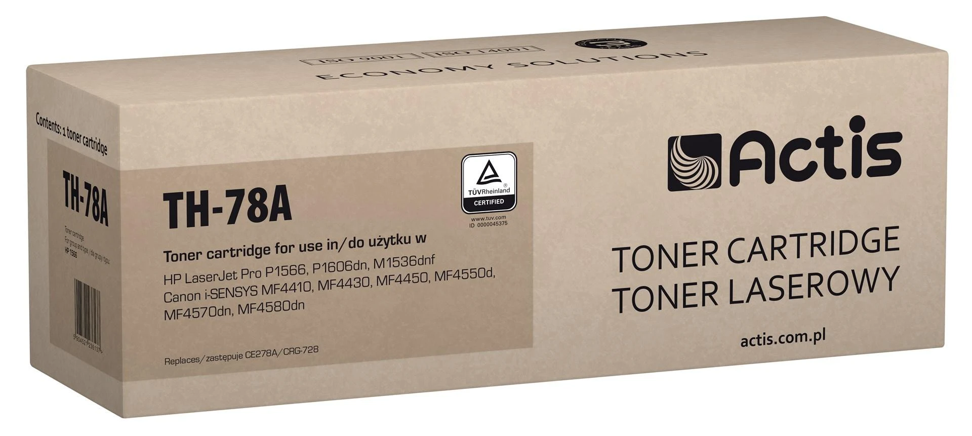Tonerio Kasetė - Actis TH-78A, Juoda