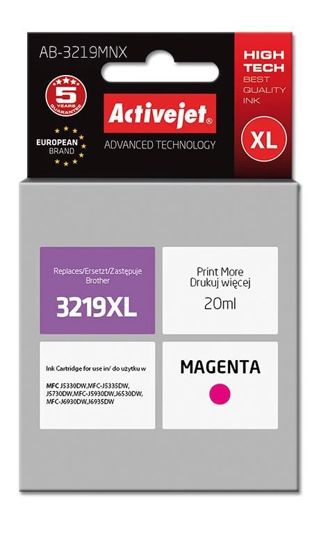 Rašalo Kasetė - Activejet AB-3219MNX Raudona 20 ml