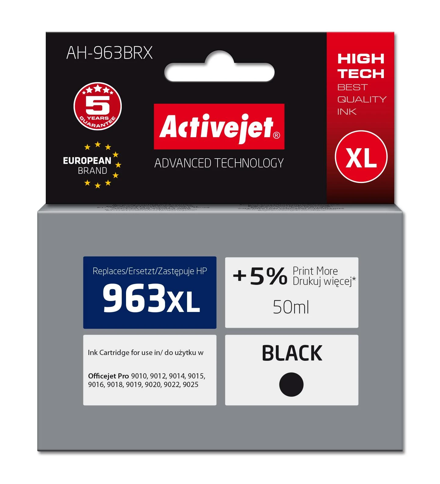Rašalo Kasetė - Activejet AH-963BRX Juoda 2100 Puslapių