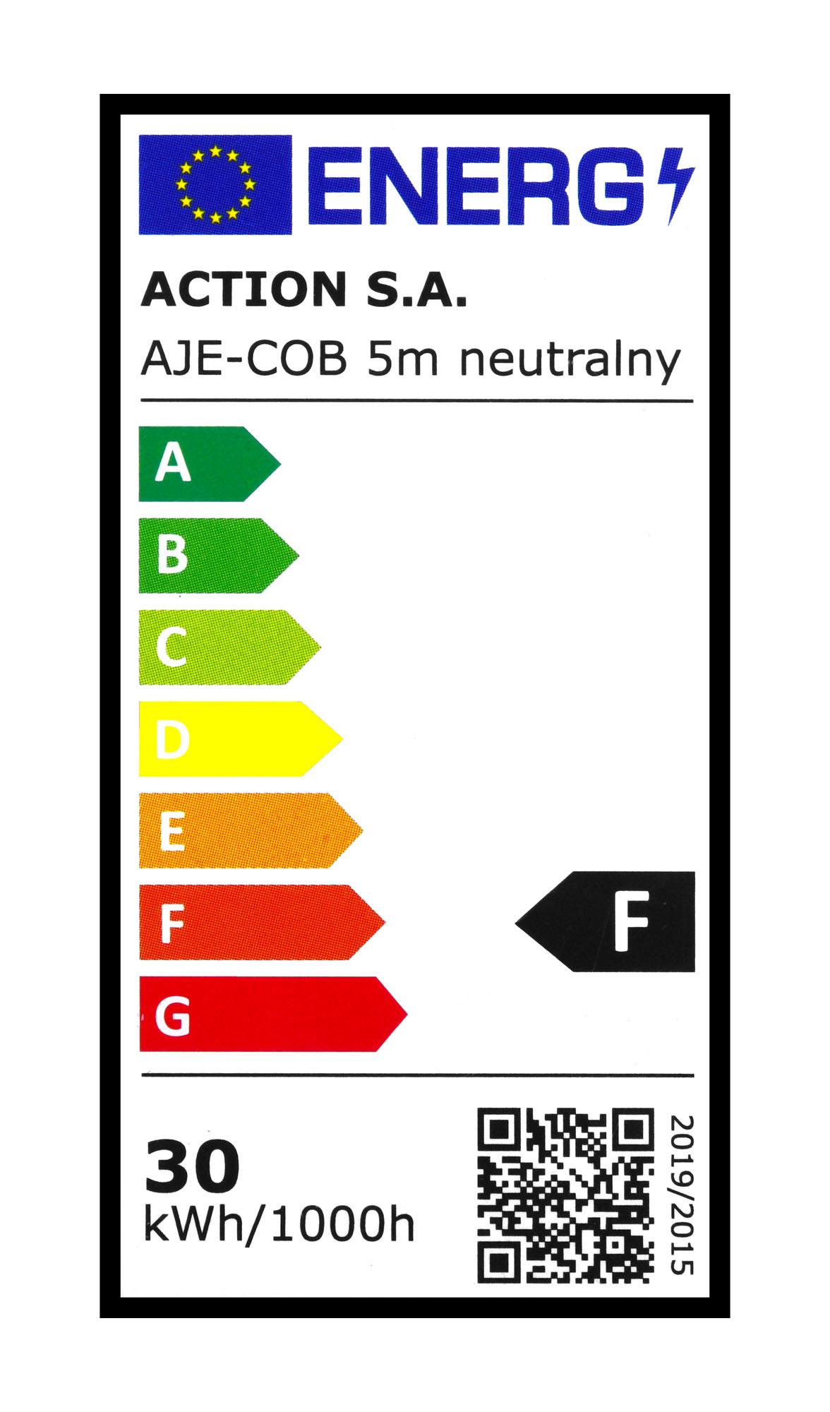 LED Juosta - Activejet Aje-cob 5m Neutralus, Baltas