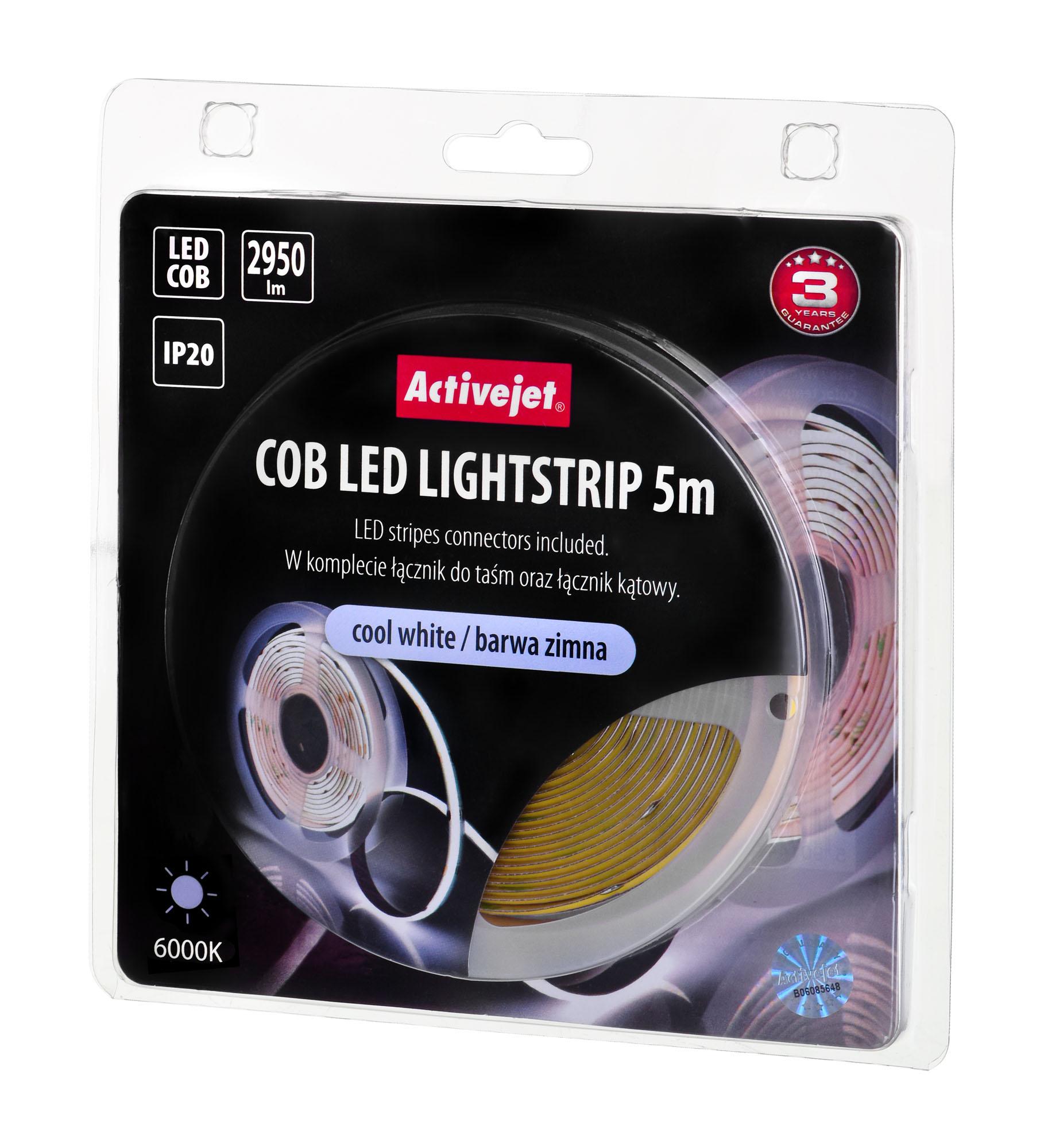 LED Juostos Šviesa - Activejet Aje-cob 5m Universal, Balta