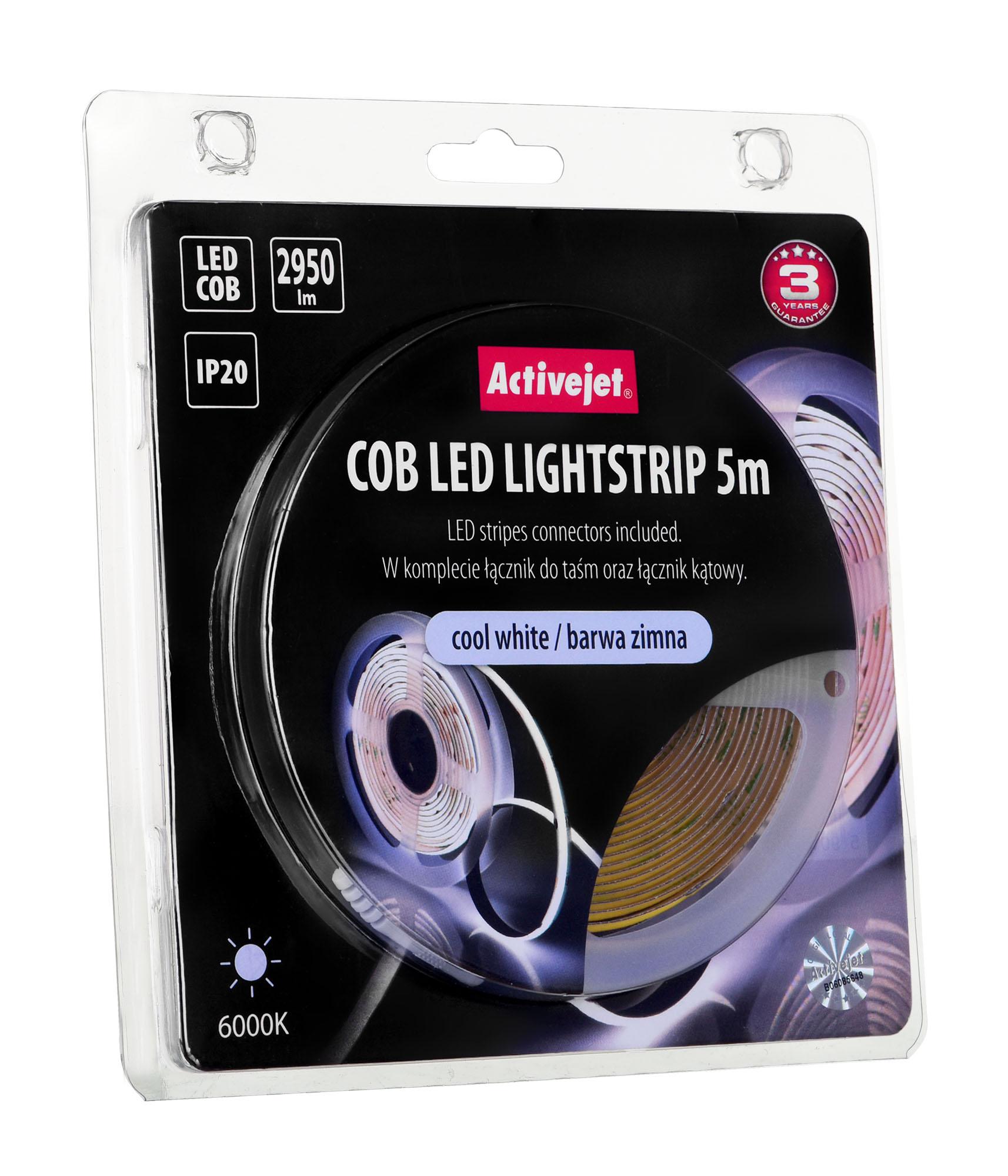 LED Juostos Šviesa - Activejet Aje-cob 5m Universal, Balta