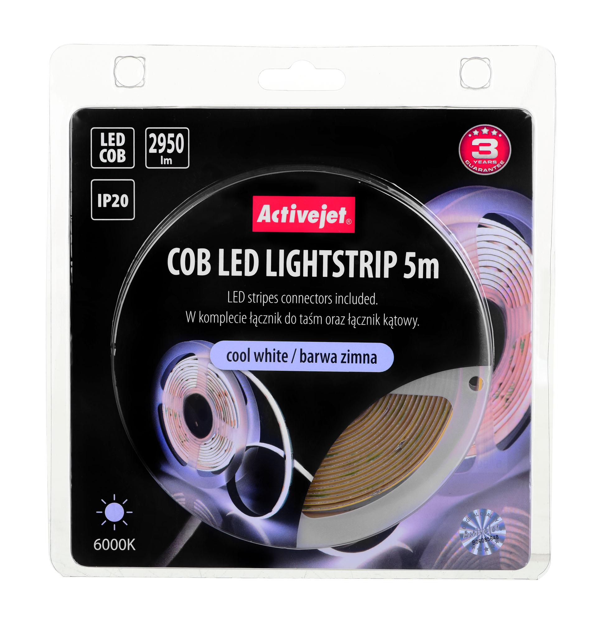 LED Juostos Šviesa - Activejet Aje-cob 5m Universal, Balta