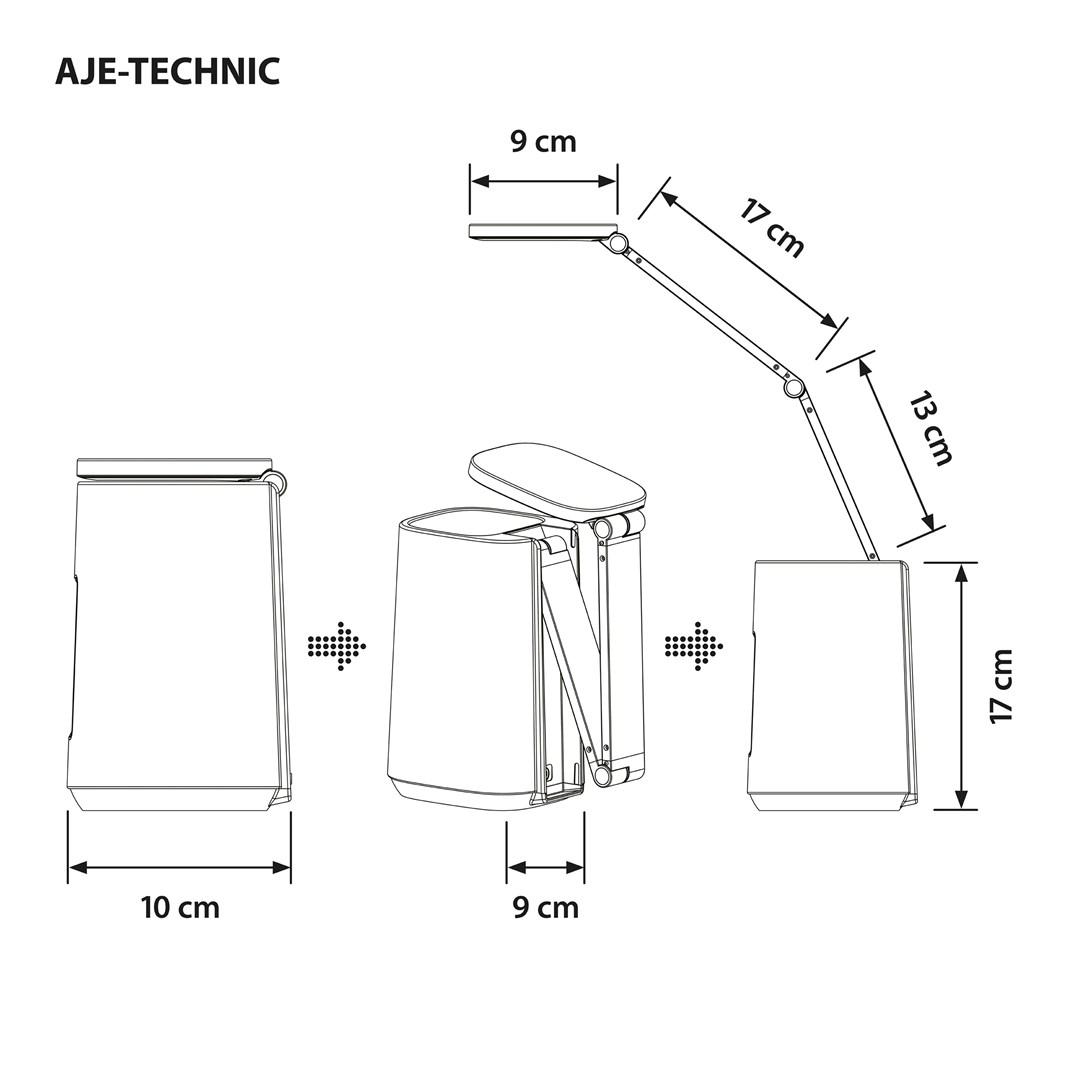 Activejet AJE-TECHNIC LED stalinė lempa su ekranu baltas