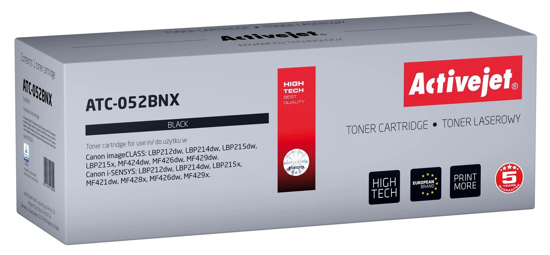 Tonerio Kasetė - Activejet ATC-052BNX Juoda 9200 Puslapių