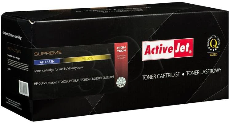 Toneris ActiveJet ATH-532N | Geltona | 2800 psl. | HP CC532A (304A), „Canon CRG“.