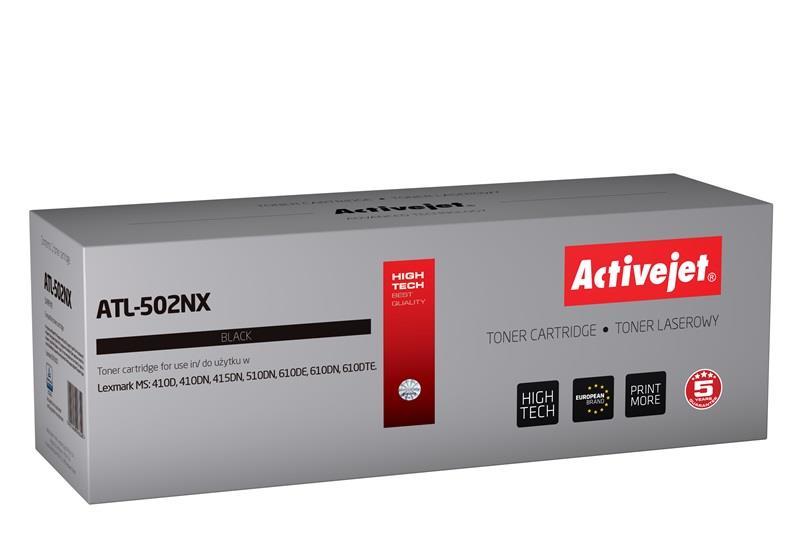 Toneris Activejet ATL-502NX (pakaitinis Lexmark 502X/50F2X00, Supreme, 10000 puslapių, juodas)