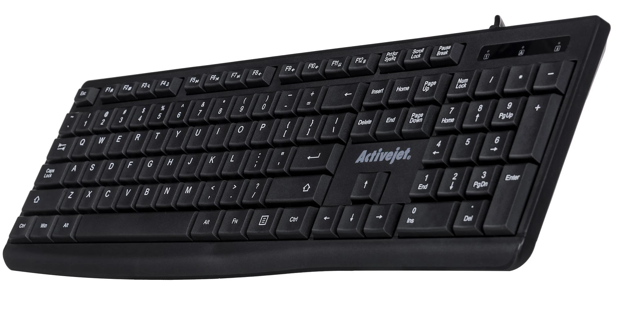 Laidinė Klaviatūra - Activejet K-3803S Ergonomiška Juoda