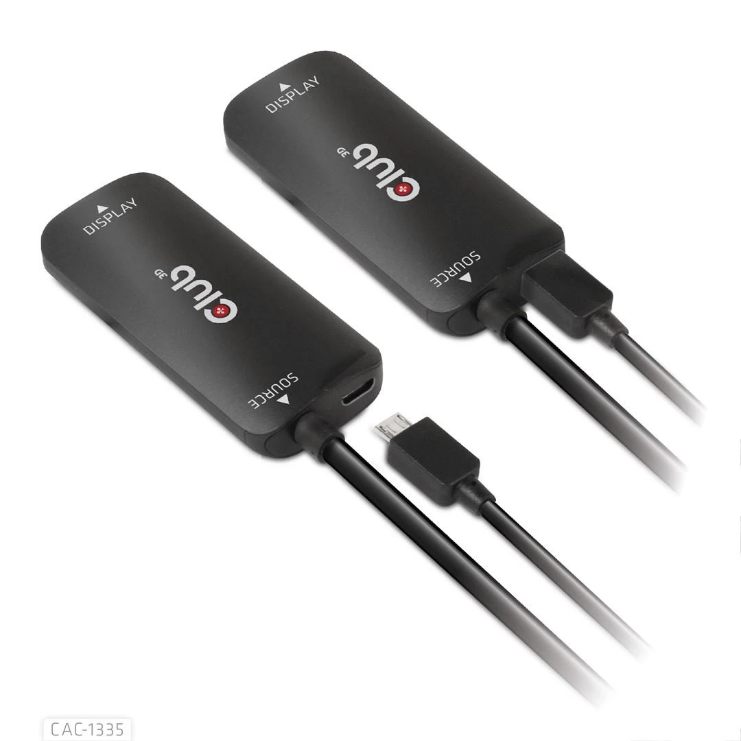 Club 3D HDMI + Micro USB į DisplayPort 4K120Hz/8K30Hz aktyvus adapteris