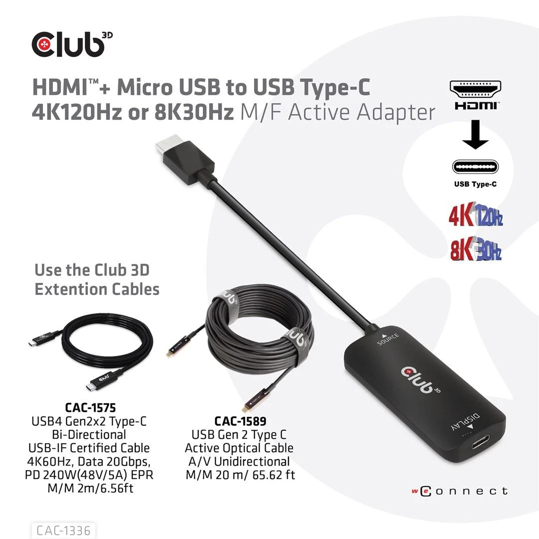 Adapteris USB Club 3D Club3D Adapteris H