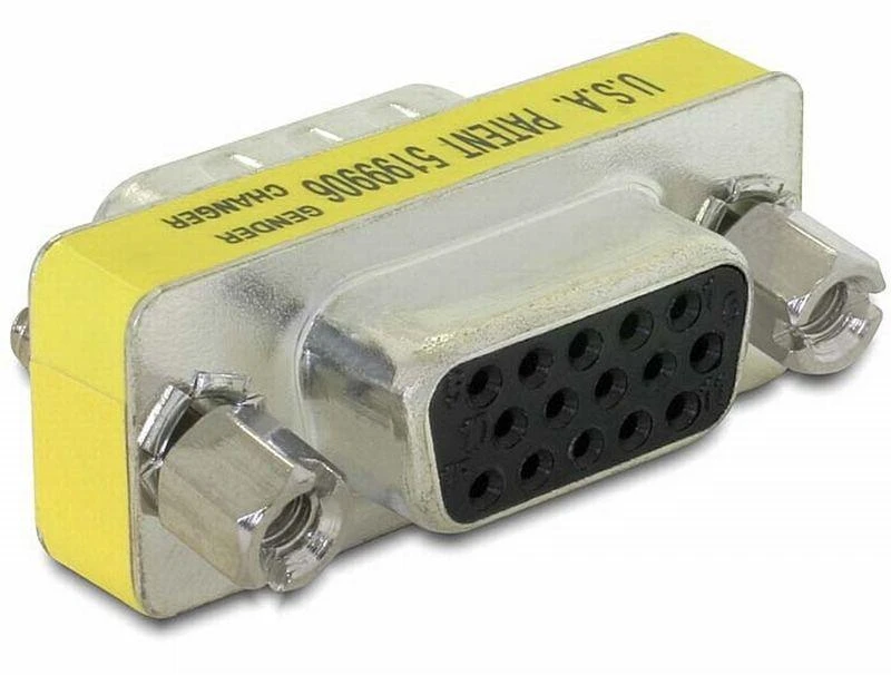 Delock VGA lizdas-lizdas adapteris su geltona juostele
