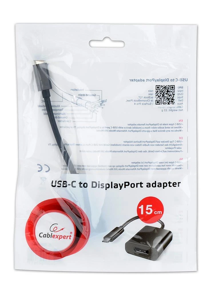USB-C į DisplayPort adapteris pakuotėje