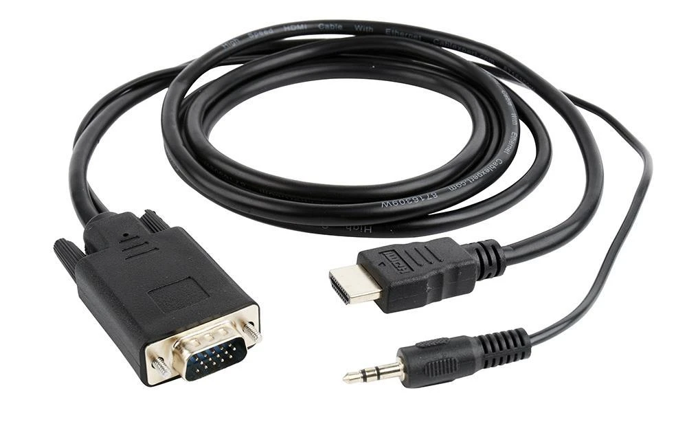 HDMI į VGA adapterio laidas su garso jungtimi