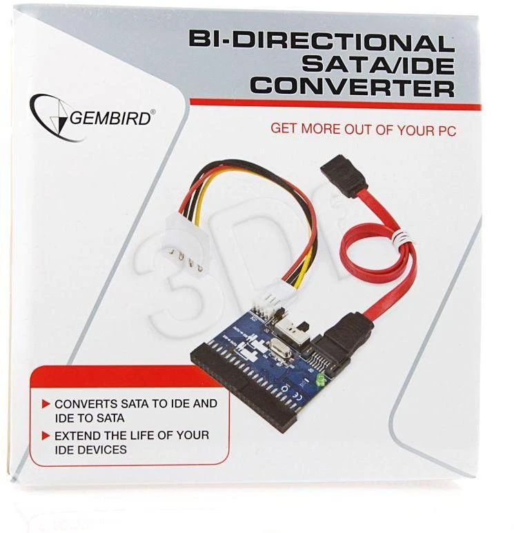 Gembird dvikryptis adapt.IDE-SATA3.5