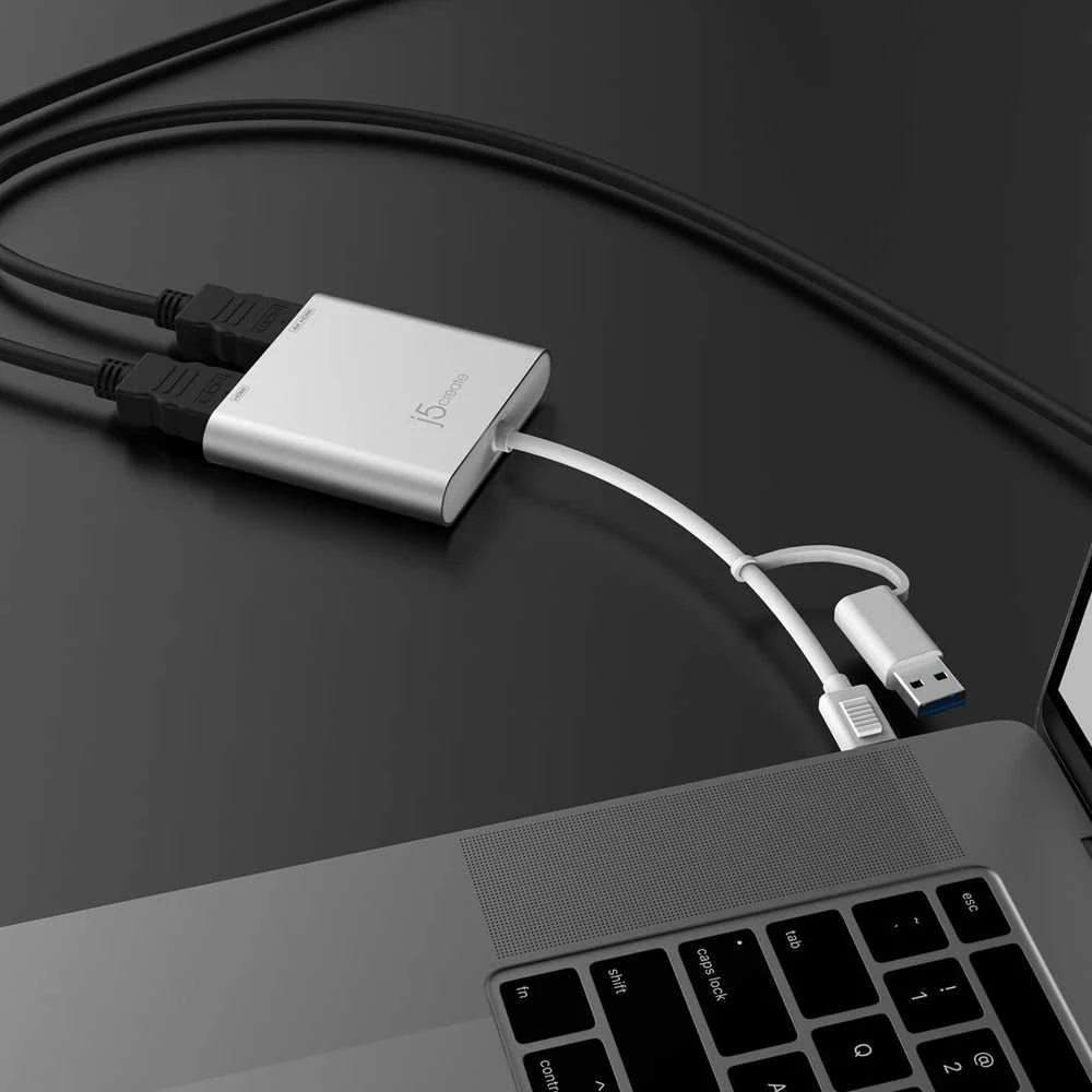 J5create – USB-C į dvigubą HDMI kelių monitorių adapteris
