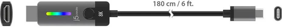 j5create JCC157 USB-C į HDMI adapteris su 8K indikacija